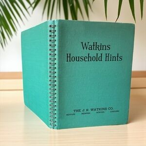 Watkins Household Hints Spiral Book – 1941 Vintage Hardcover by Elaine Allen
